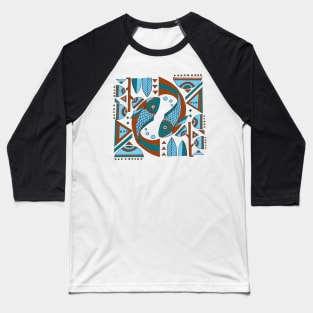 fish motif Baseball T-Shirt